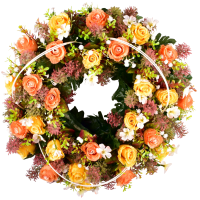 Hermine : Rose fleurette cyprès