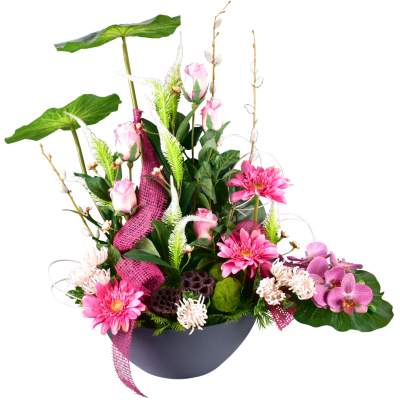 Bouton Rose Gerbera Orchidée Shamrock Véronique
