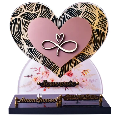 Coeur Décor Gatsby Bronze amour infini