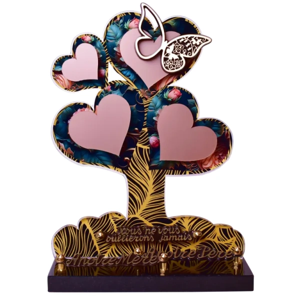 Envol de Coeurs Décor Gatsby Bronze papillon