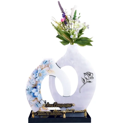 Double Vase Clématite ciel