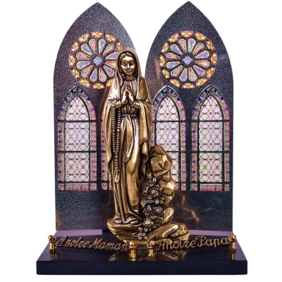 Vitrail Vierge Bronze