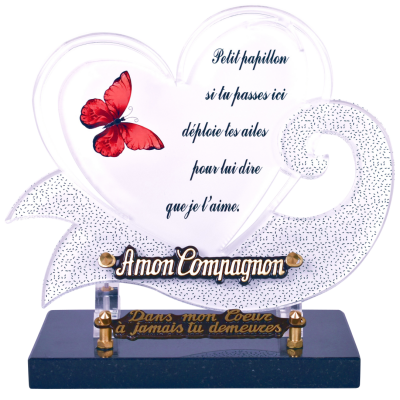 Cœur papillon rouge