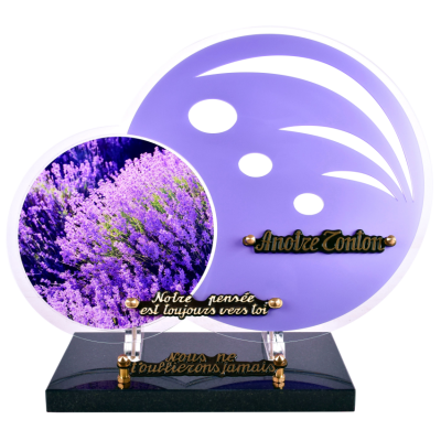Double Rond pastel lavande