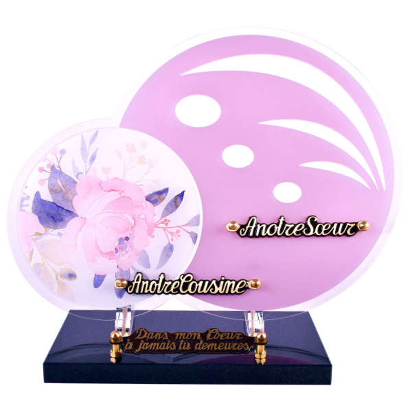 Double Rond pastel pivoine rose