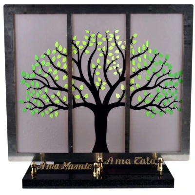 Arbre vert fond ciment