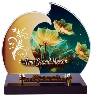 Fleurs Or et vert gamme double vague GM