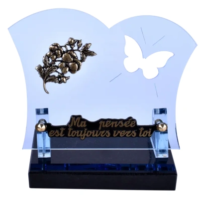 Plaque gravée papillon