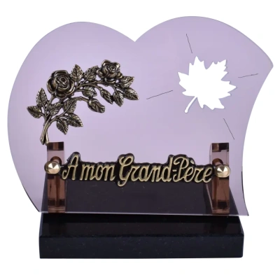 Plaque gravée feuille