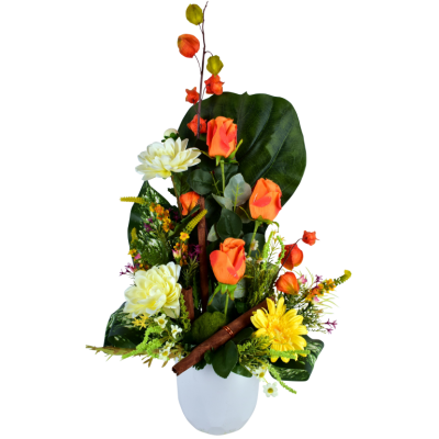 Coupe Quartz Bton Physalis Gerbera