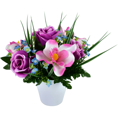 Orchidée Rose Gerbera Chêne