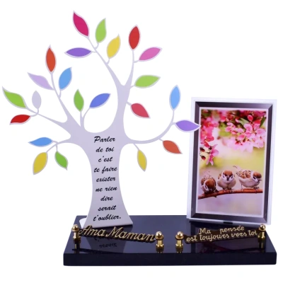 ARBRE INOX poudré Cadre 3 Oiseaux