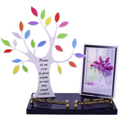 ARBRE INOX poudré Cadre Lilas