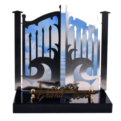 Porte inox toile de lin altu décor Ciel
