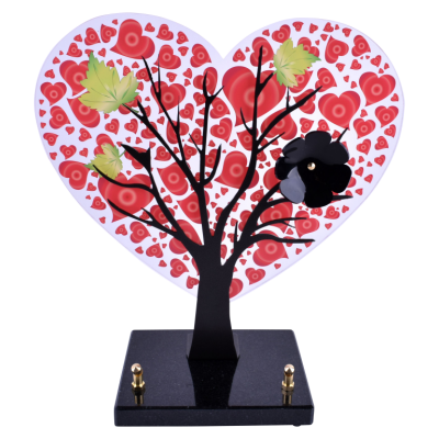 Arbre coeur décor fleuri