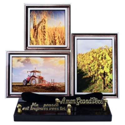 Cadre photos paysage: Tracteur et culture