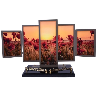Cadre Triptyque Coquelicots