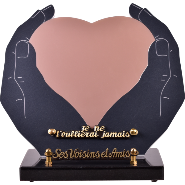 Coeur 2 mains Blush