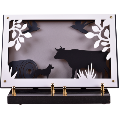 Origami cadre XL relief Thème Ferme vache