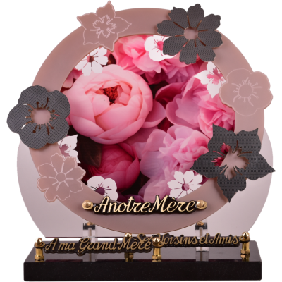 Anneau Altu décor feuillage: Pivoine