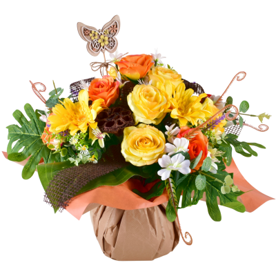 CAMELIA : ROSE EUCALYPTUS