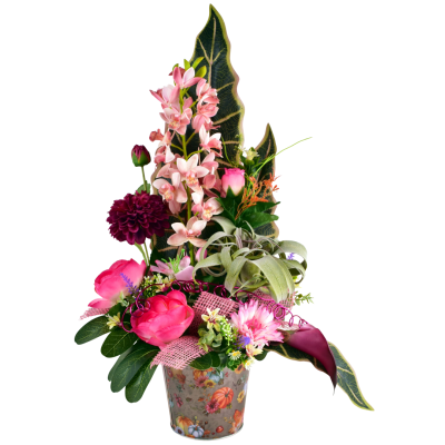 ORNELA : RENONCULE GERBERA ROSE