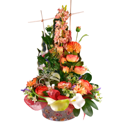 ORNELA : RENONCULE GERBERA ROSE