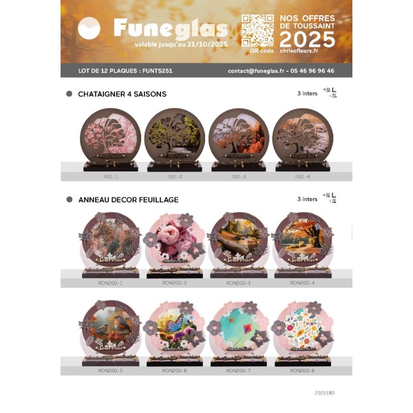 LOT NOUVEAUTE FUNEGLAS 2025-12 PLAQUES