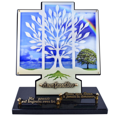 Cadre Arbre et Arc en ciel ARBRE 31x36cm 3inters