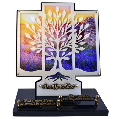 Cadre Lavande au couchant ARBRE 31x36cm 3inters