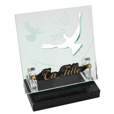 Plaque découpée - Motif Colombe