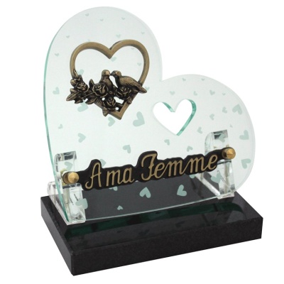 Plaque découpée - Motif Cœur d'Amour