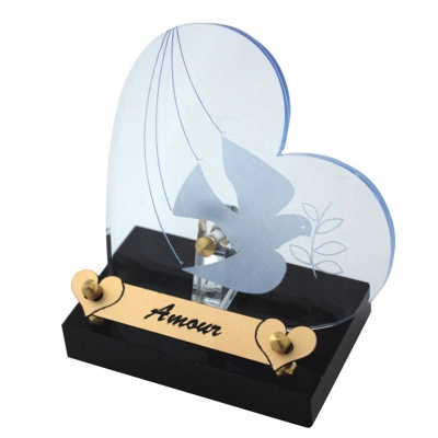 Plaque découpée - Motif Colombe