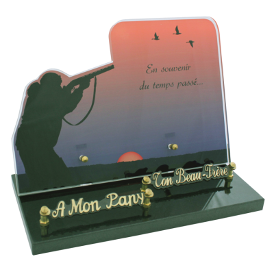 Chasseur et soleil couchant