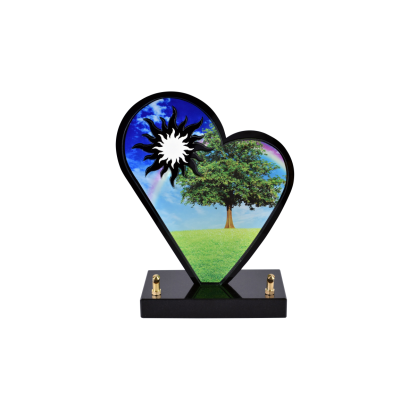 Coeur black line arbre arc en ciel