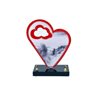 Coeur ruby line la plage